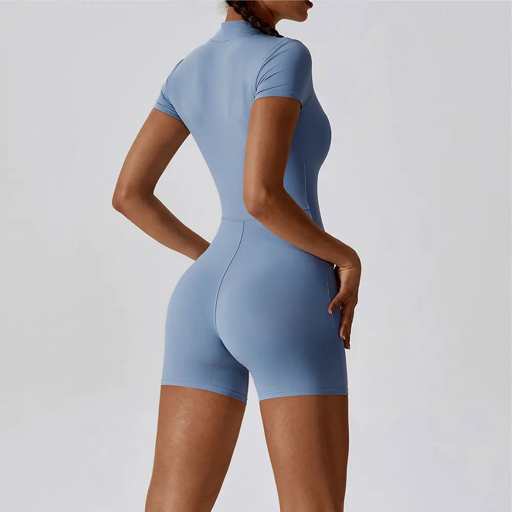 Macacão Fitness Feminino com Zíper