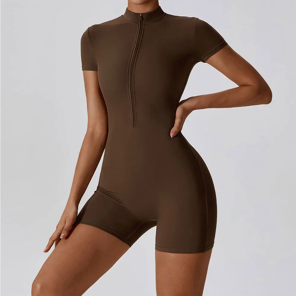 Macacão Fitness Feminino com Zíper