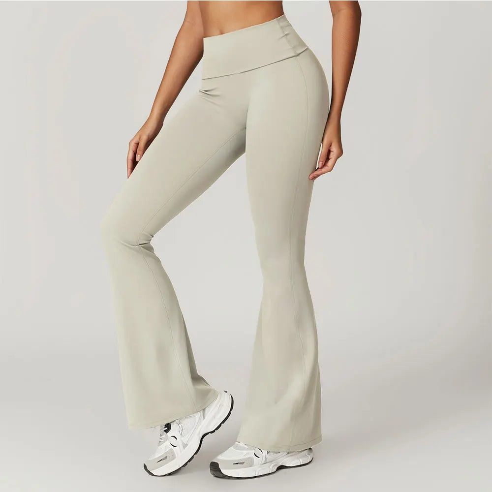 Calças de yoga mulheres bell bottoms cintura alta esporte alargamento calças ginásio leggings de fitness feminino legging controle de barriga correndo apertado
