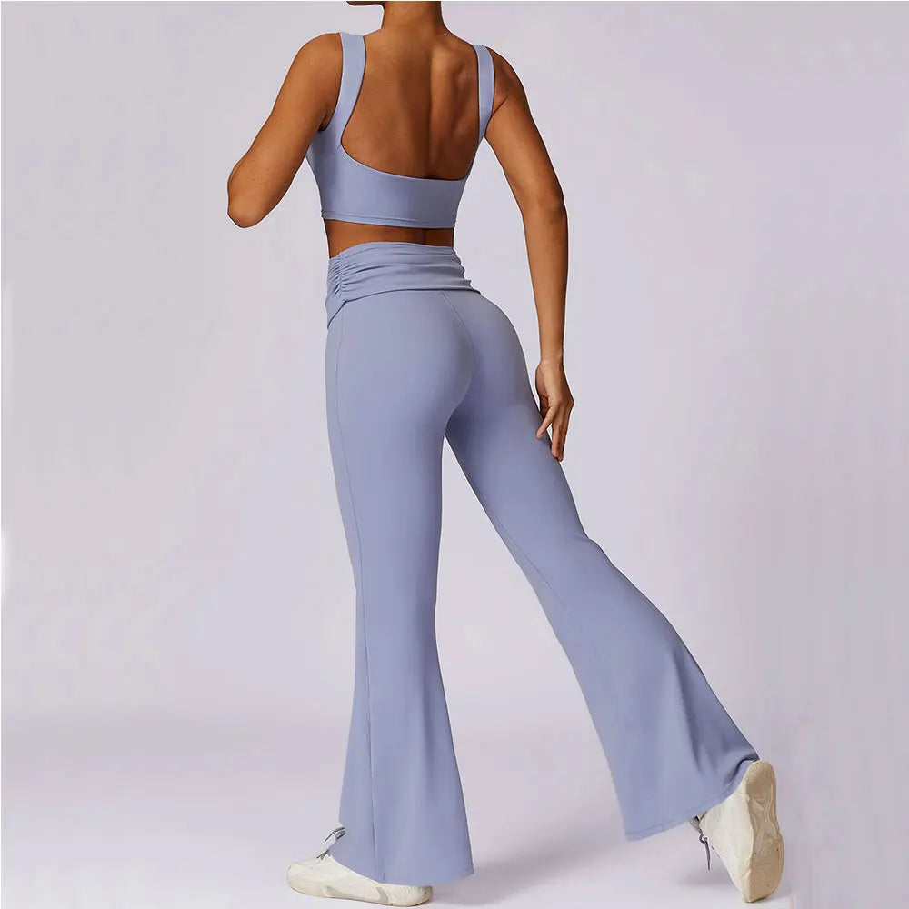 Roupas de ginástica para ioga feminina, sutiã push up, leggings de cintura alta, roupas esportivas sexy de fitness, roupas esportivas femininas, 2 peças