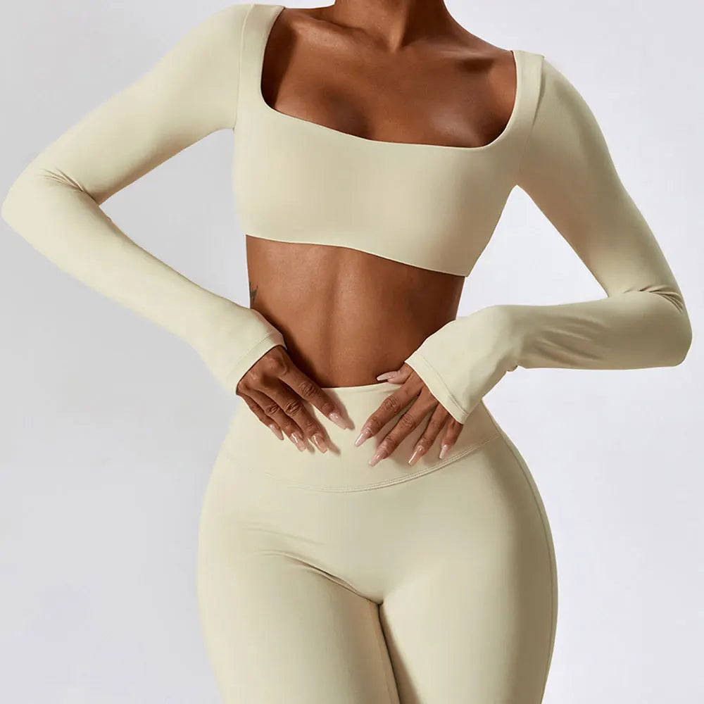 Sexy camisas de yoga topo de colheita mangas compridas camisas para mulheres yoga esportes fitness ginásio roupas treino topos camisas esportivas