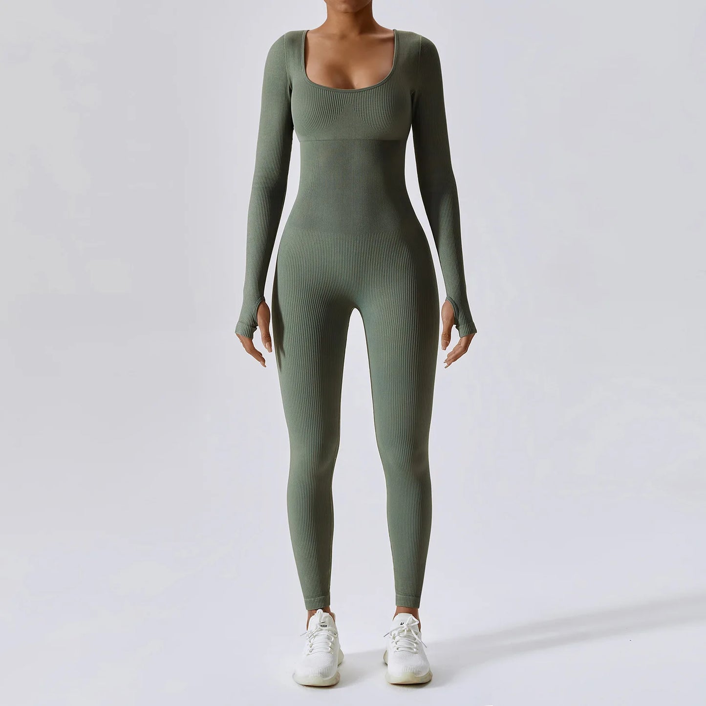Sem costura yoga terno feminino bodysuit primavera dança roupas de fitness ginásio push up treino bodysuit apertado de manga comprida atlético wear