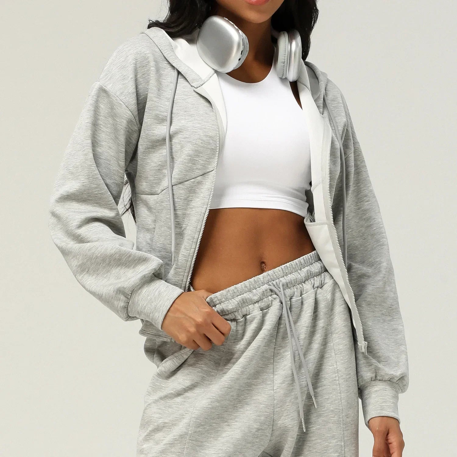 Mulheres zip completo correndo jaquetas relaxar ajuste oversized ginásio de fitness sweatshirts outono casual treino suéteres roupas 2024
