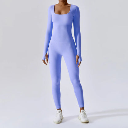 Sem costura yoga terno feminino bodysuit primavera dança roupas de fitness ginásio push up treino bodysuit apertado de manga comprida atlético wear