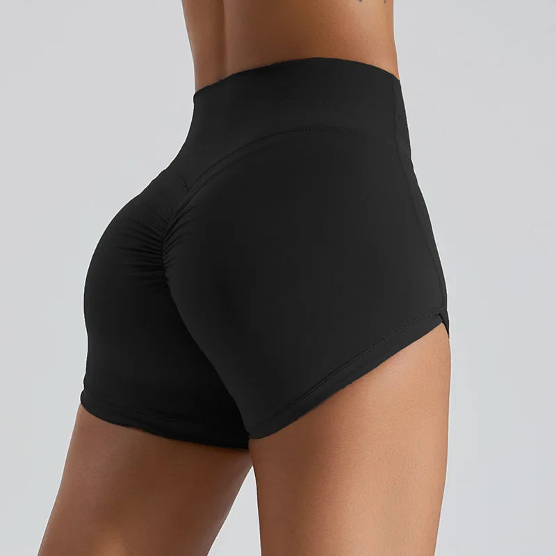 Calções de yoga nádegas elevador scrunch shorts de fitness ginásio legging ciclismo fino ajuste shorts de treino feminino cintura alta calções esportivos