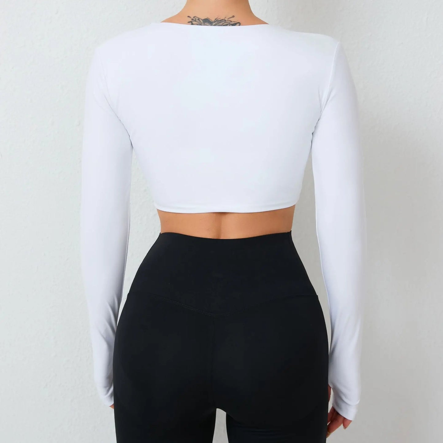 Camisas de yoga das mulheres manga longa yoga colheita topos correndo camisas ginásio camisa push up treino ginásio superior inserção almofadas fino ajuste esportes sexy