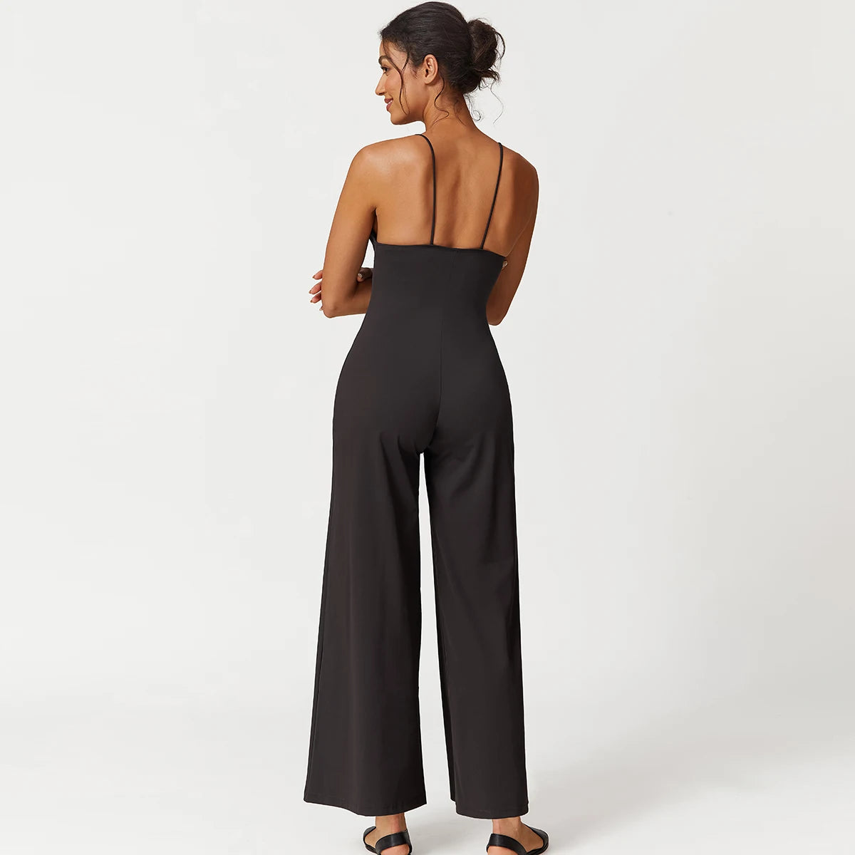 Mulheres perna larga com decote em v ginásio terno de fitness sexy alargamento leggings macacões uma peça treino yoga conjunto playsuit bodysuit roupas ativas