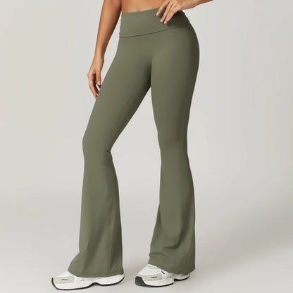 Calças de yoga mulheres bell bottoms cintura alta esporte alargamento calças ginásio leggings de fitness feminino legging controle de barriga correndo apertado