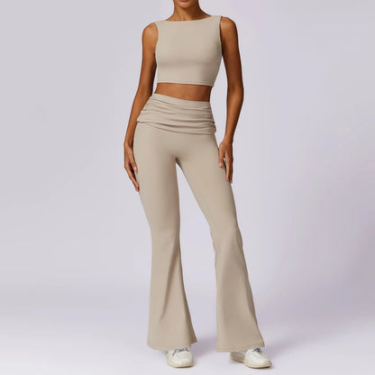 Roupas de ginástica para ioga feminina, sutiã push up, leggings de cintura alta, roupas esportivas sexy de fitness, roupas esportivas femininas, 2 peças