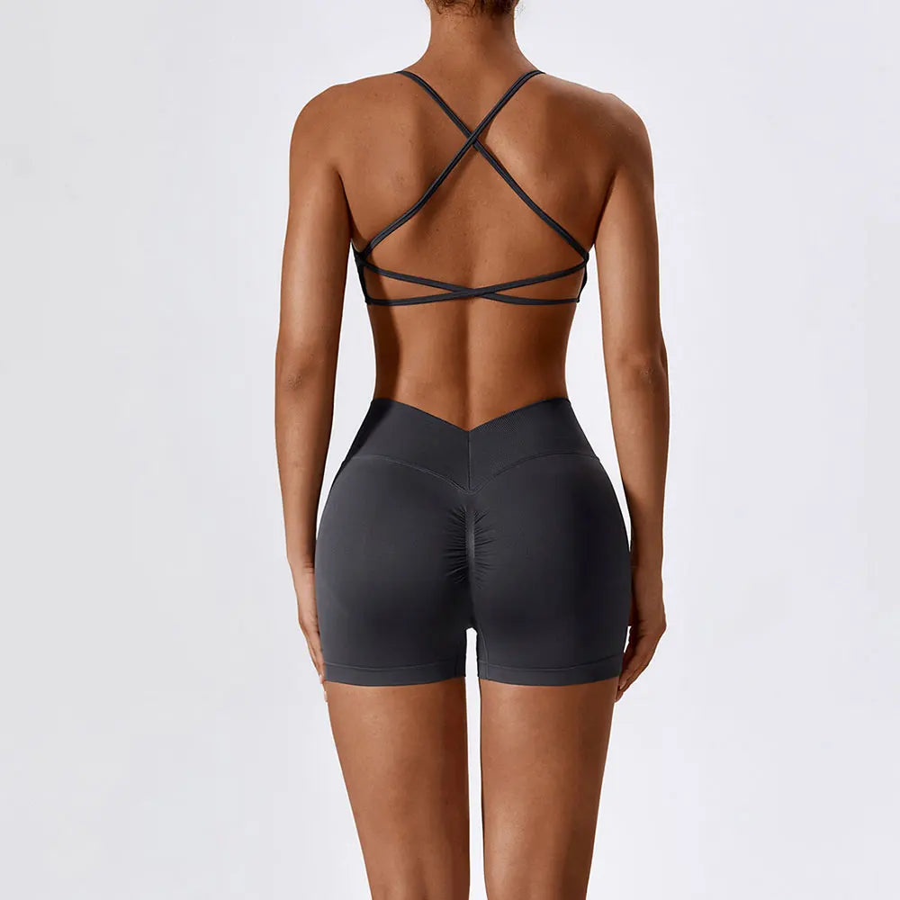 Seamless Yoga Gym Fatos com Shorts para Mulheres, Crop Top, Sutiã Esportivo, Treino, Corrida, Workout Outfit, Fitness Vestuário, 2pcs