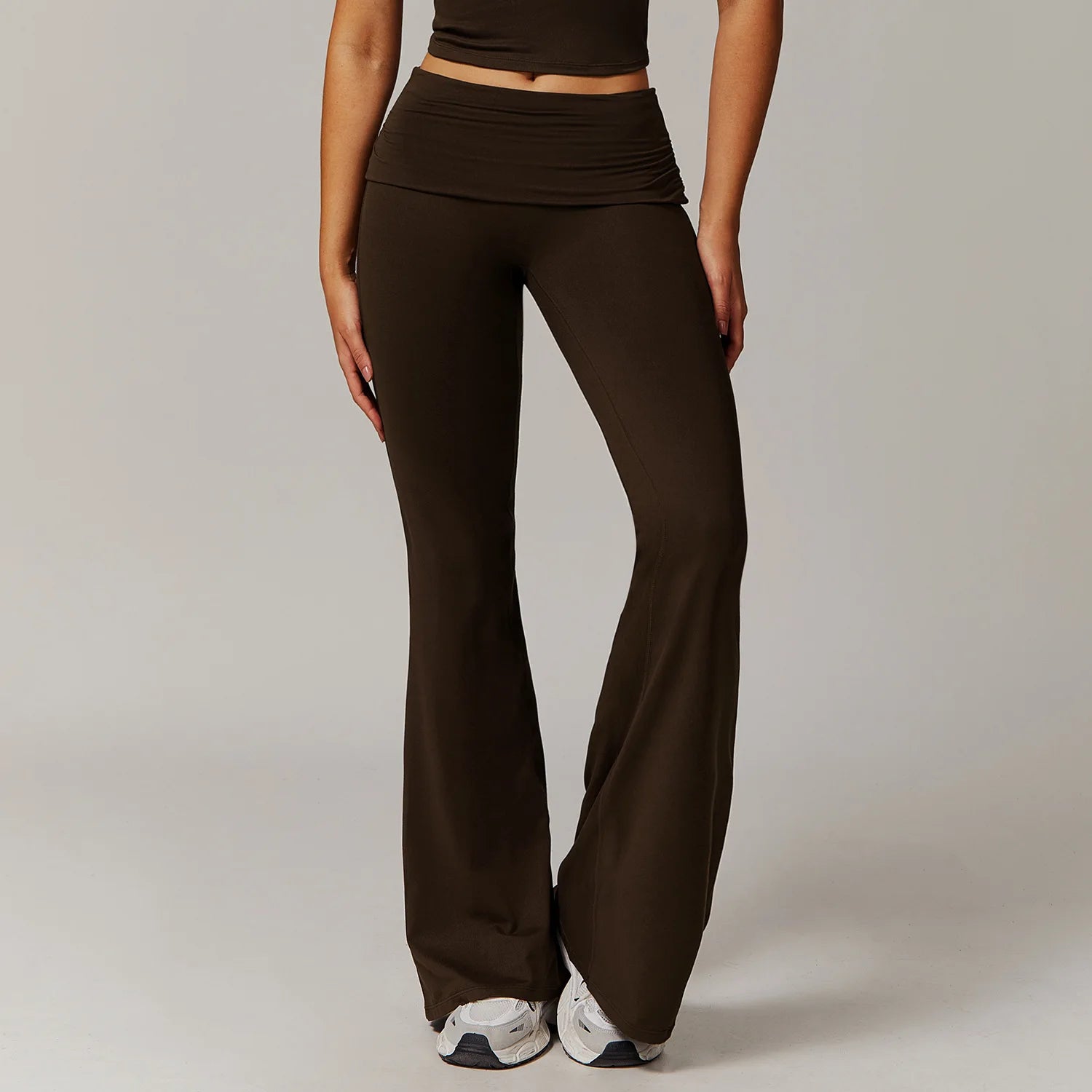 Mulheres yoga bell-bottoms leggings collants ginásio leggings calças esportivas cintura alta calças de perna larga leggings de fitness treino correndo pant