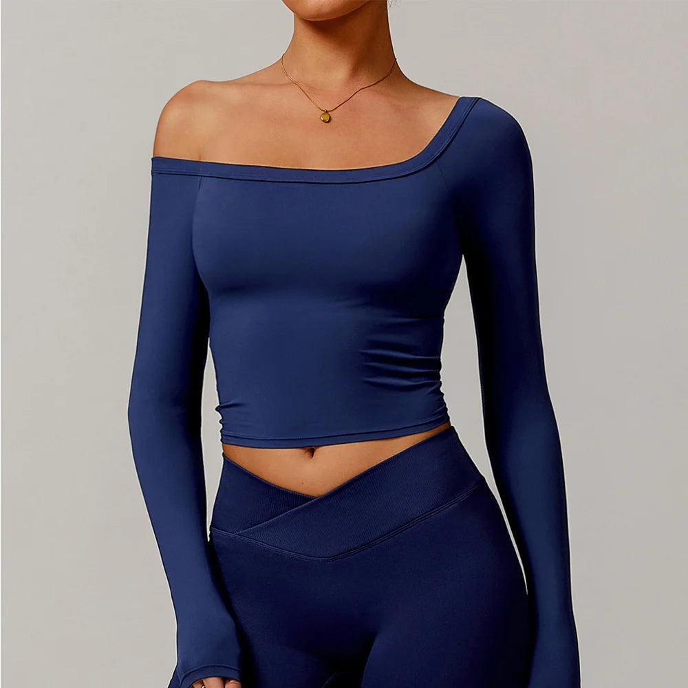 Mulheres camisas de yoga colheita topos mangas compridas camisas para mulheres yoga esportes fitness ginásio roupas correndo treino topos camisas esportivas