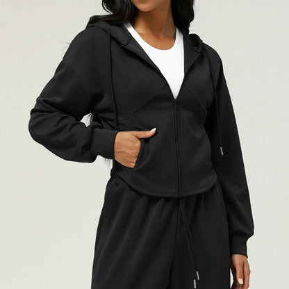 Mulheres zip completo correndo jaquetas relaxar ajuste oversized ginásio de fitness sweatshirts outono casual treino suéteres roupas 2024
