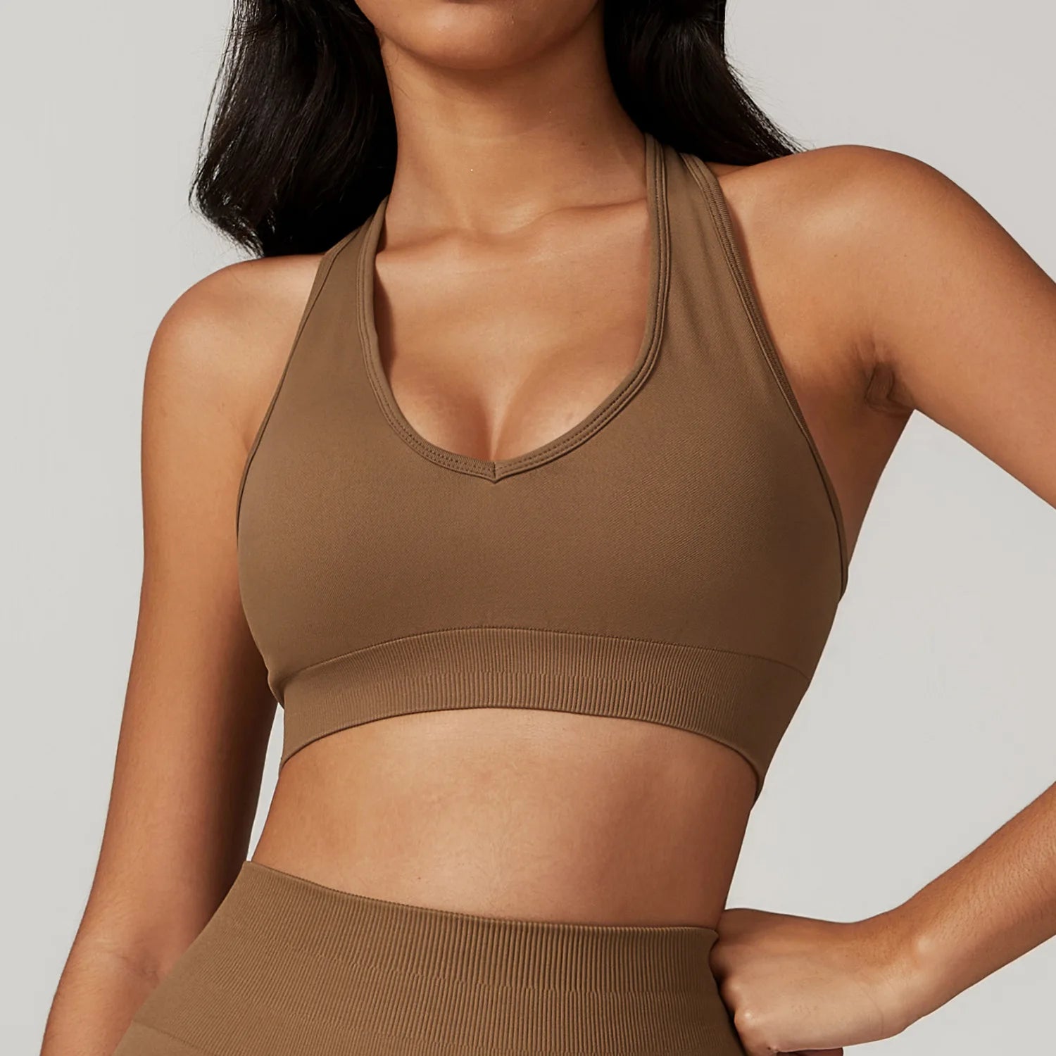 Roupa interior esportiva sem costura para mulheres, Sutiã de treino, Push Up Top, Fitness Yoga Bra, Colete respirável, Gym Wear