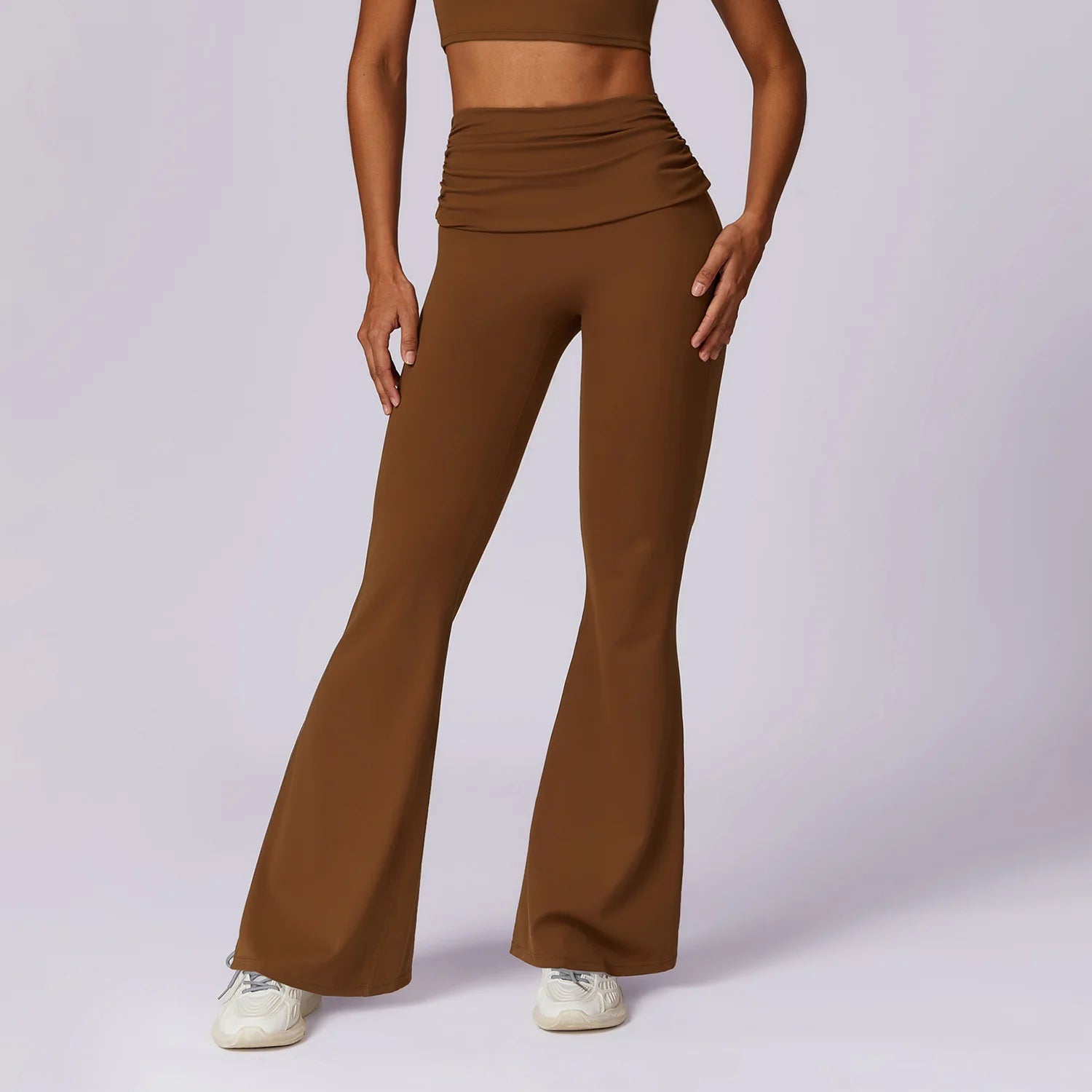 Calças de Yoga Flare para Mulheres, Cintura Alta, Perna Larga, Leggings Alargamento, Treino De Ginástica, Corrida, Fitness, Esportes, Calça Larga, Calças De Dança Latina