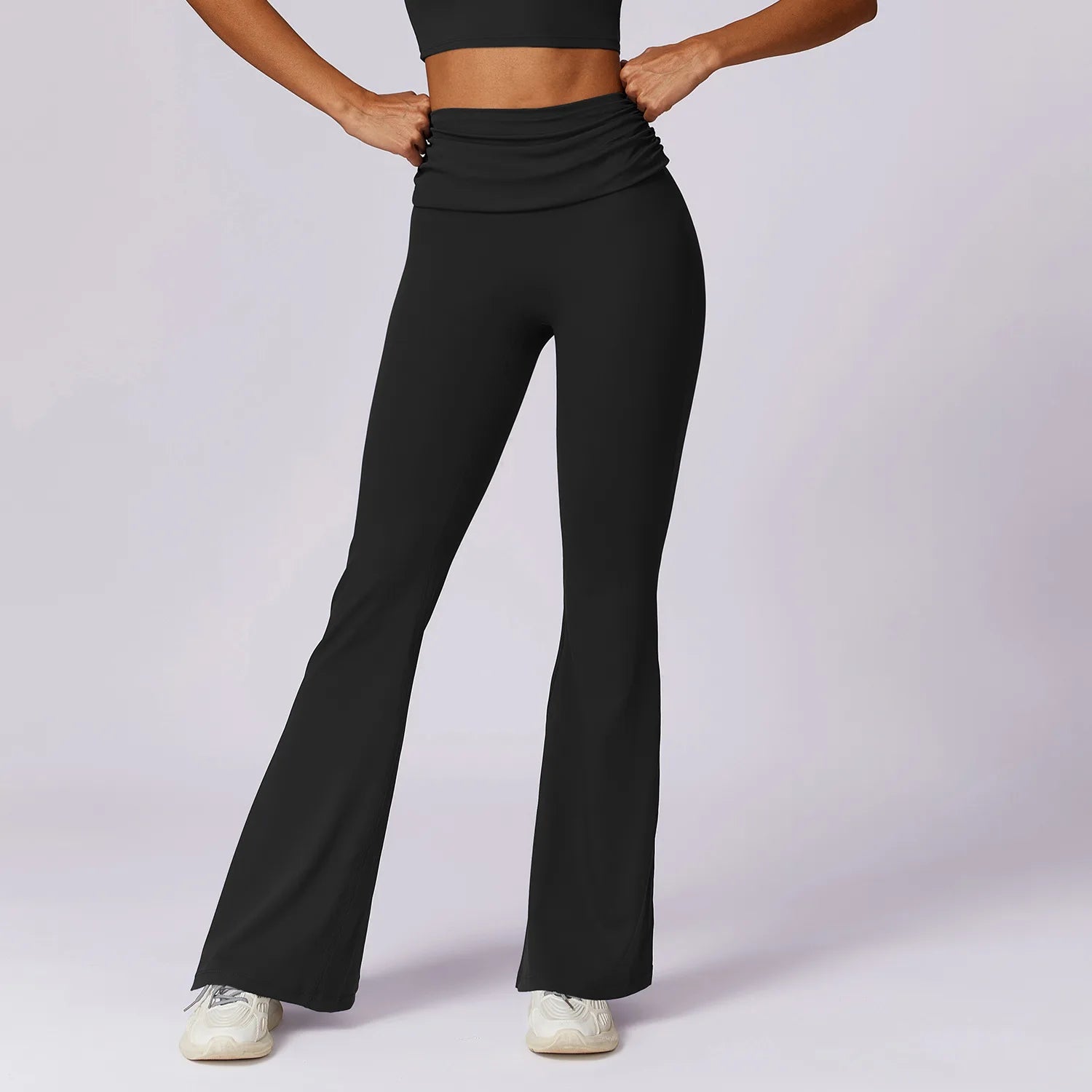 Calças de Yoga Flare para Mulheres, Cintura Alta, Perna Larga, Leggings Alargamento, Treino De Ginástica, Corrida, Fitness, Esportes, Calça Larga, Calças De Dança Latina