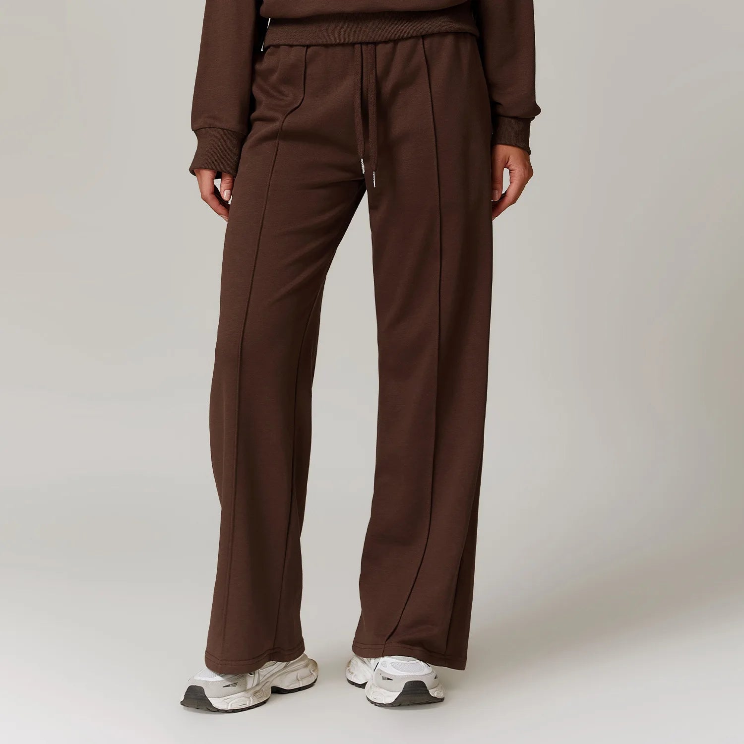Calça esportiva feminina de cintura alta, ajuste solto, perna reta, calça casual com bolsos, corrida, inverno, nova
