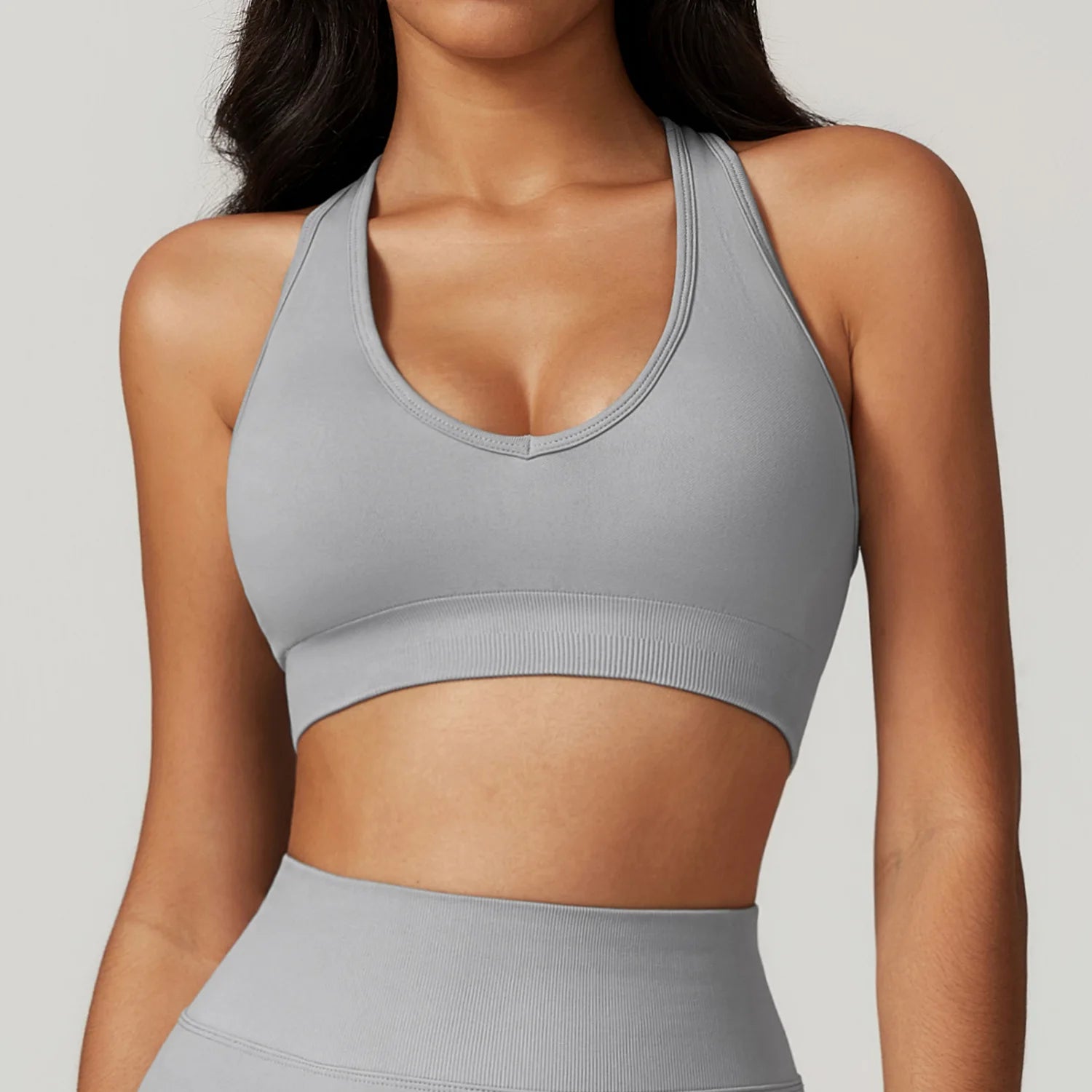 Roupa interior esportiva sem costura para mulheres, Sutiã de treino, Push Up Top, Fitness Yoga Bra, Colete respirável, Gym Wear