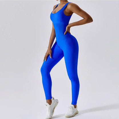 Primavera sem costura terno de yoga de uma peça dança barriga aperto conjunto de treino de fitness estiramento bodysuit roupas de ginásio push up roupas esportivas