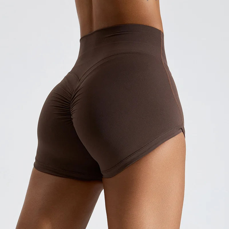 Calções de yoga nádegas elevador scrunch shorts de fitness ginásio legging ciclismo fino ajuste shorts de treino feminino cintura alta calções esportivos