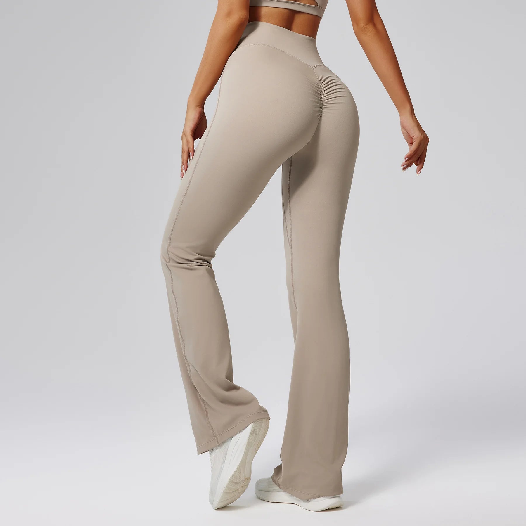 Yoga bell-bottoms mulheres leggings de fitness correndo calças de ciclismo respirável esportes leggings cintura alta verão treino ginásio roupas