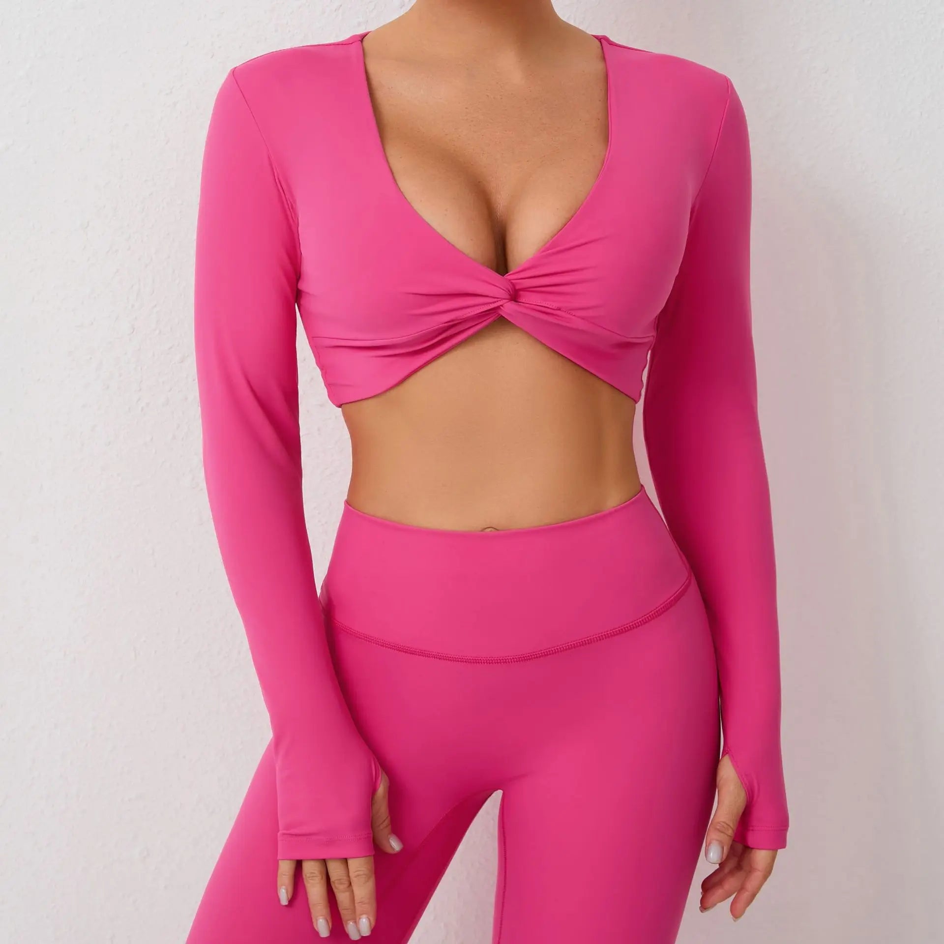 Camisas de yoga das mulheres manga longa yoga colheita topos correndo camisas ginásio camisa push up treino ginásio superior inserção almofadas fino ajuste esportes sexy