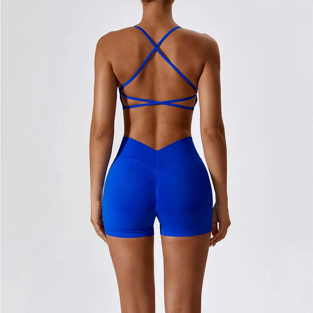 Seamless Yoga Gym Fatos com Shorts para Mulheres, Crop Top, Sutiã Esportivo, Treino, Corrida, Workout Outfit, Fitness Vestuário, 2pcs