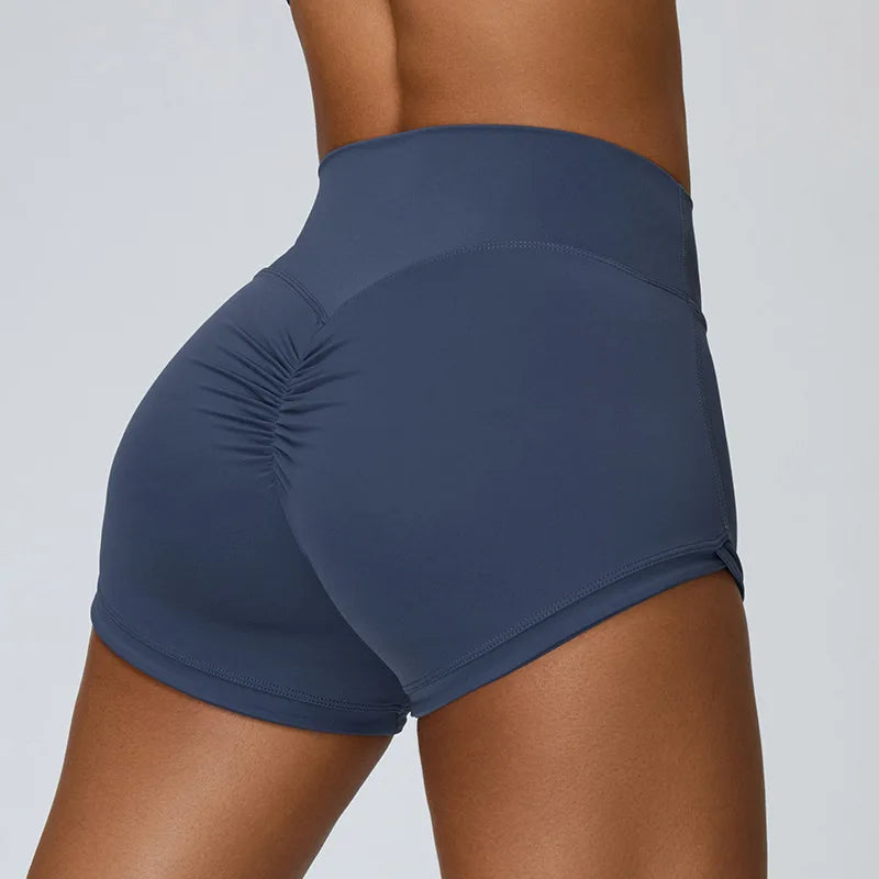 Calções de yoga nádegas elevador scrunch shorts de fitness ginásio legging ciclismo fino ajuste shorts de treino feminino cintura alta calções esportivos
