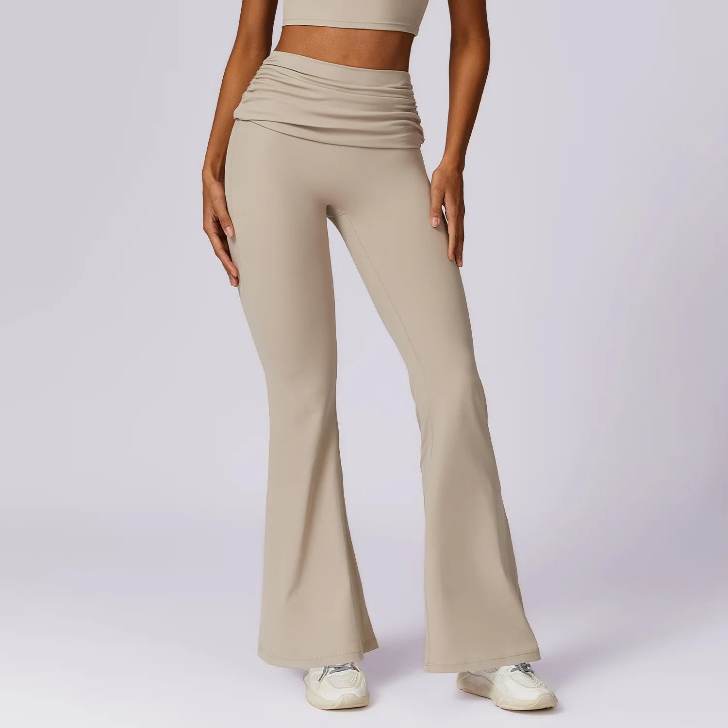Calças de Yoga Flare para Mulheres, Cintura Alta, Perna Larga, Leggings Alargamento, Treino De Ginástica, Corrida, Fitness, Esportes, Calça Larga, Calças De Dança Latina