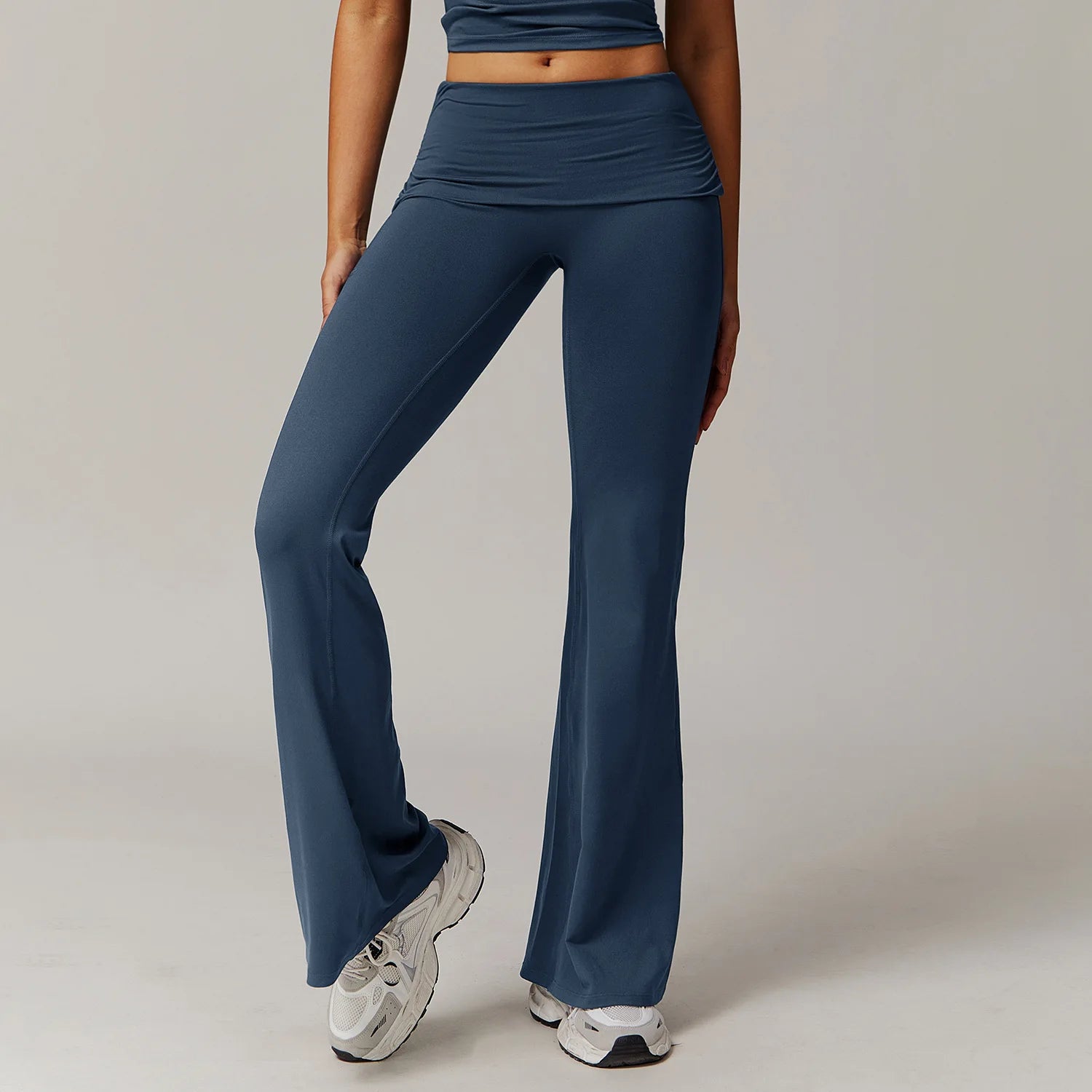 Mulheres yoga bell-bottoms leggings collants ginásio leggings calças esportivas cintura alta calças de perna larga leggings de fitness treino correndo pant