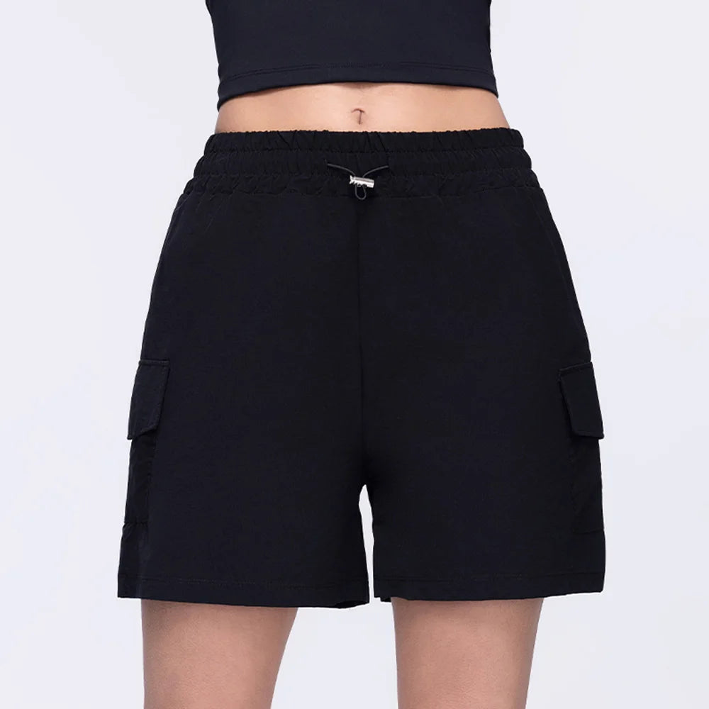 Calções femininos esportivos para mulheres ciclismo jogging fitness cintura alta push up ginásio correndo shorts soltos roupas de yoga