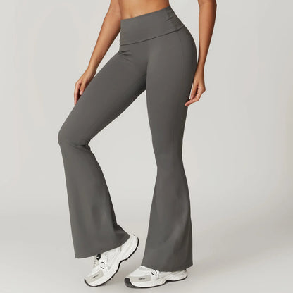 Calças de yoga mulheres bell bottoms cintura alta esporte alargamento calças ginásio leggings de fitness feminino legging controle de barriga correndo apertado