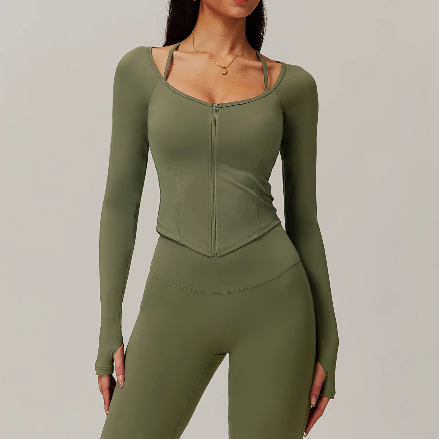 Mulheres yoga camisetas com zíper esportes topo manga longa ginásio treino correndo camisas sexy umbigo exposto secagem rápida fitness ginásio esporte wear