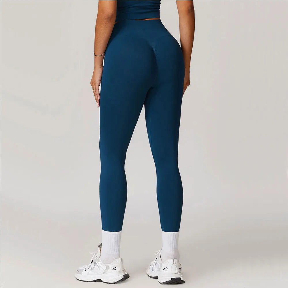 Leggings sem costura mulheres calças de yoga leggings de fitness correndo ciclismo respirável esportes leggings cintura alta treino ginásio roupas