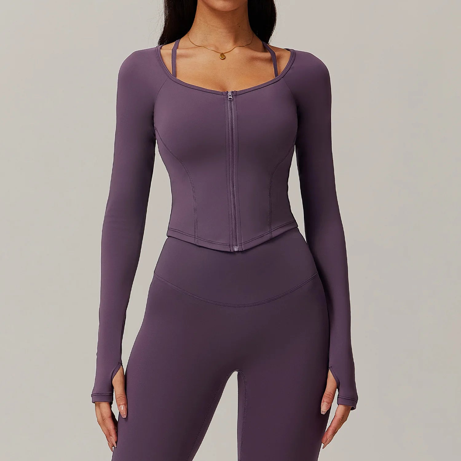 Mulheres yoga camisetas com zíper esportes topo manga longa ginásio treino correndo camisas sexy umbigo exposto secagem rápida fitness ginásio esporte wear