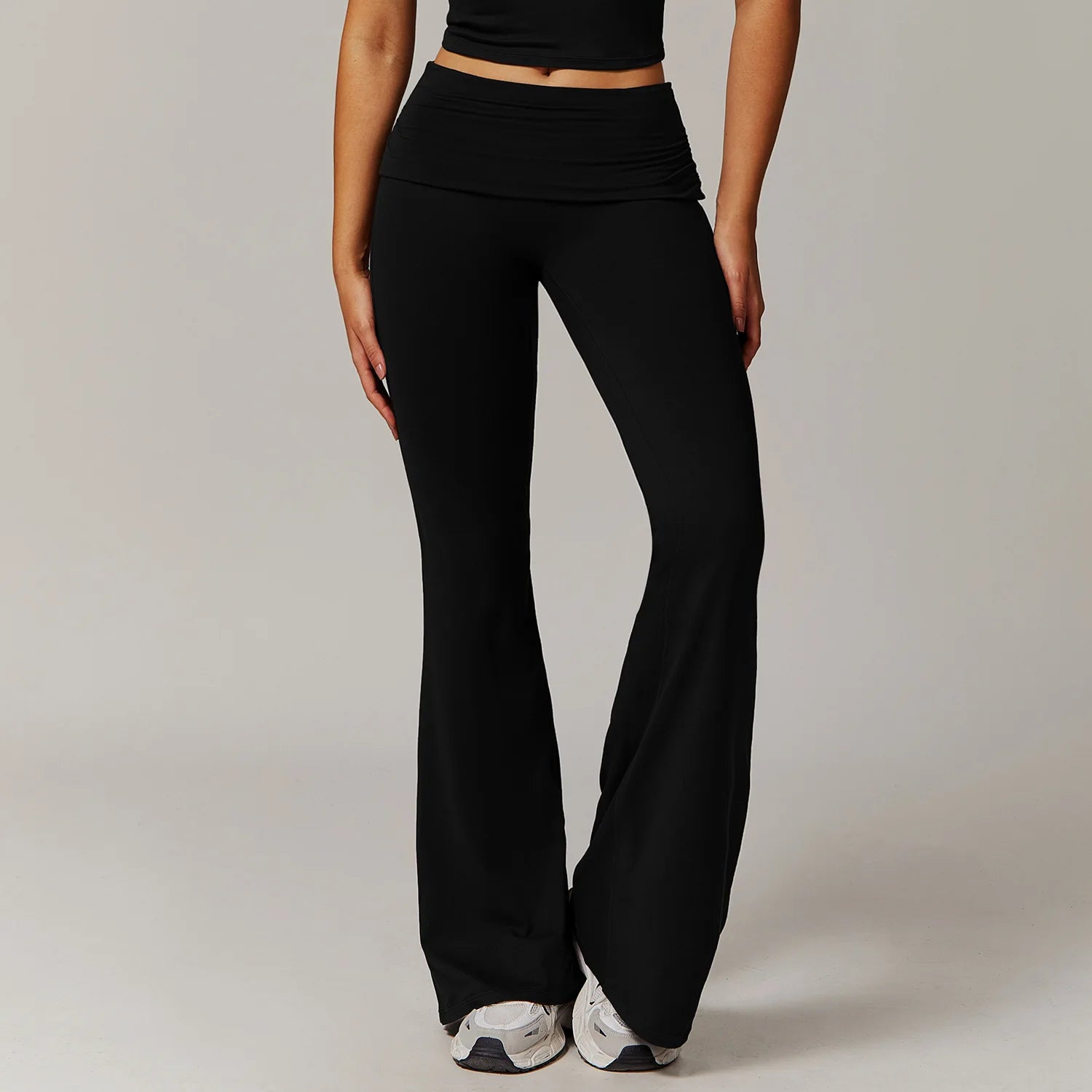 Mulheres yoga bell-bottoms leggings collants ginásio leggings calças esportivas cintura alta calças de perna larga leggings de fitness treino correndo pant