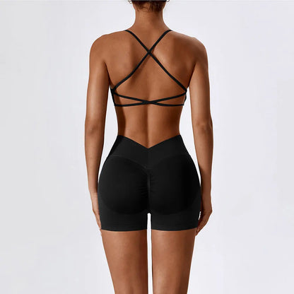 Seamless Yoga Gym Fatos com Shorts para Mulheres, Crop Top, Sutiã Esportivo, Treino, Corrida, Workout Outfit, Fitness Vestuário, 2pcs