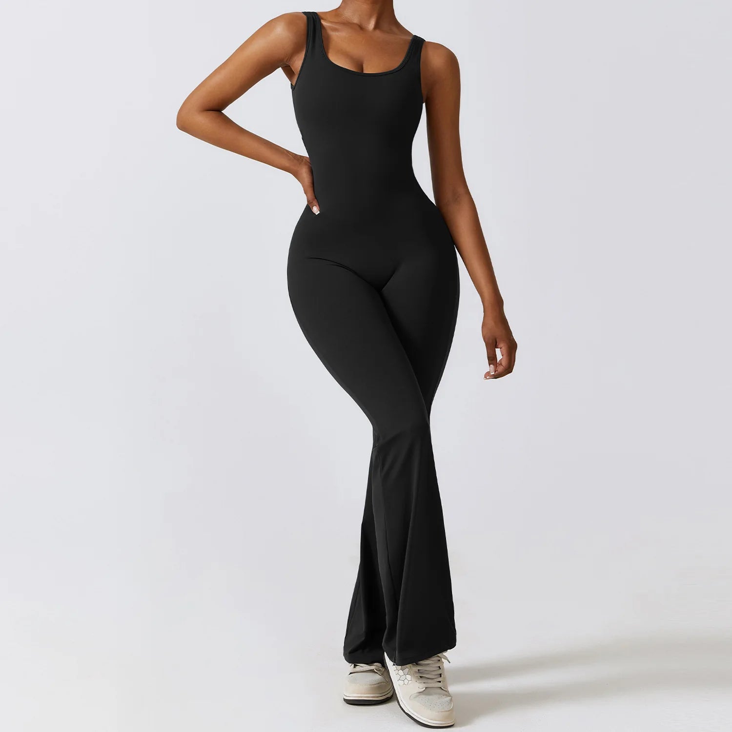 Feminino Stretch Push Up Workout Bodysuits, Yoga Suit, Sportswear, Macacão, Macacão Fitness, Esportes, Ginásio, Feminino, Fato de Treino, 1 Pc