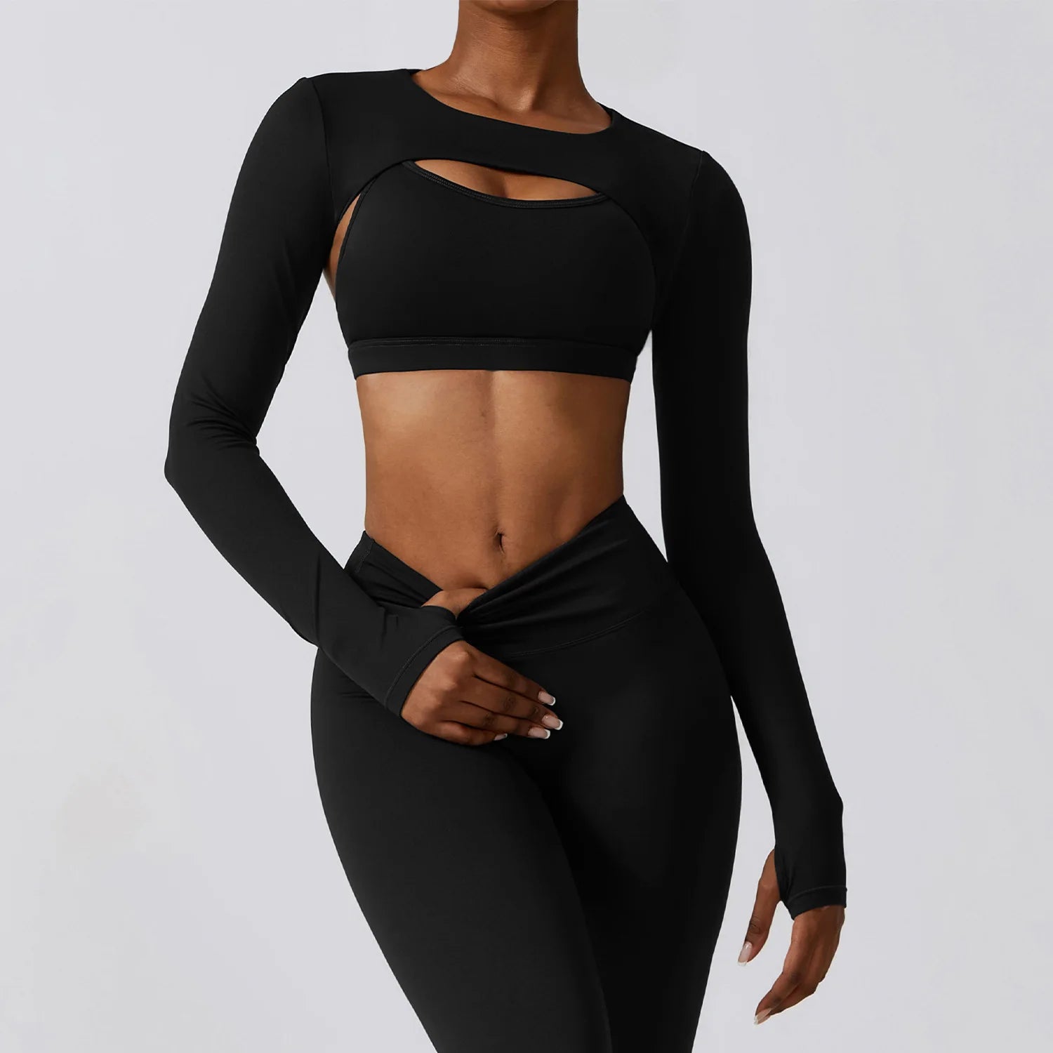 Novo esportes camisola yoga manga comprida xale yoga topo nu fitness yop ginásio push ups treino superior correndo esportes blusa