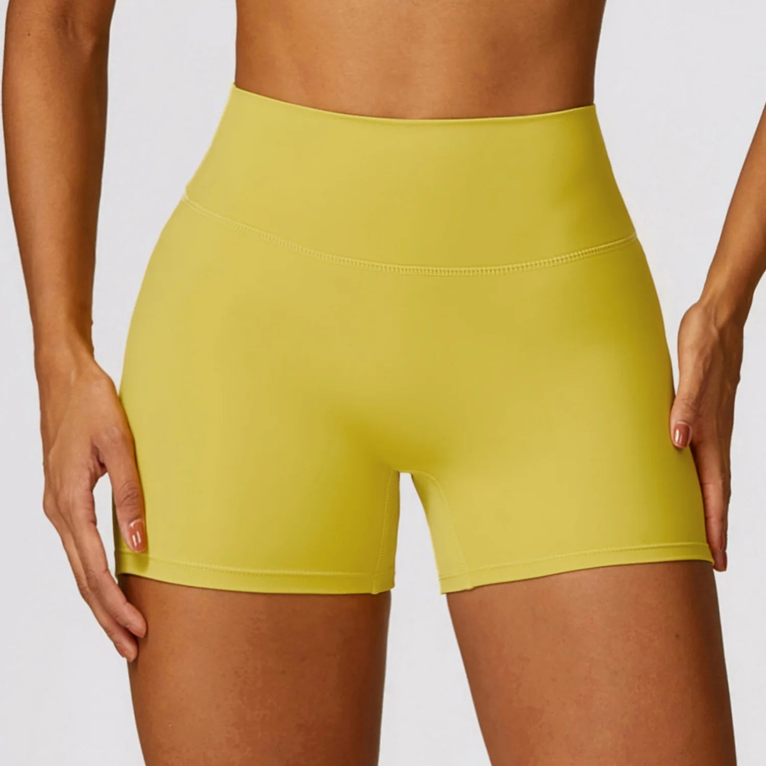 Calções de yoga mulheres shorts de fitness correndo ciclismo shorts respirável esportes leggings cintura alta treino ginásio scrunch butt shorts
