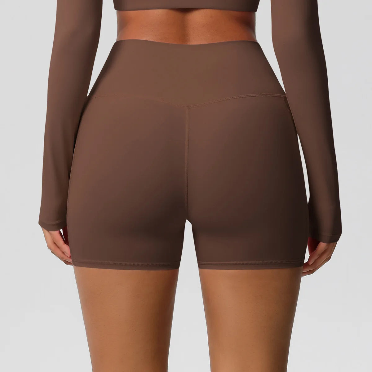 Shorts de treino com escova de ar com bolsos, feminino, 3 ", cintura alta, corrida, esportes, academia, fitness, verão, yoga, feminino